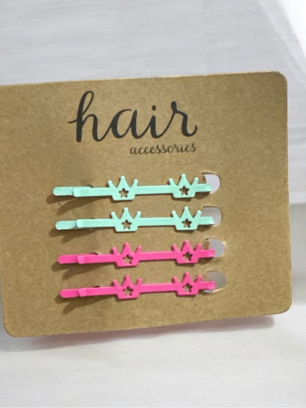 Haia Accessories Mint & Pink Crown Bobby Pin Set - Kids
1540